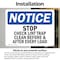 Signmission Stop Check Lint Trap Clean Before & After, 10 in W x Rectangle, Vinyl Decal OS-2PACK-NS-D-710-L-18473 - alternate 3